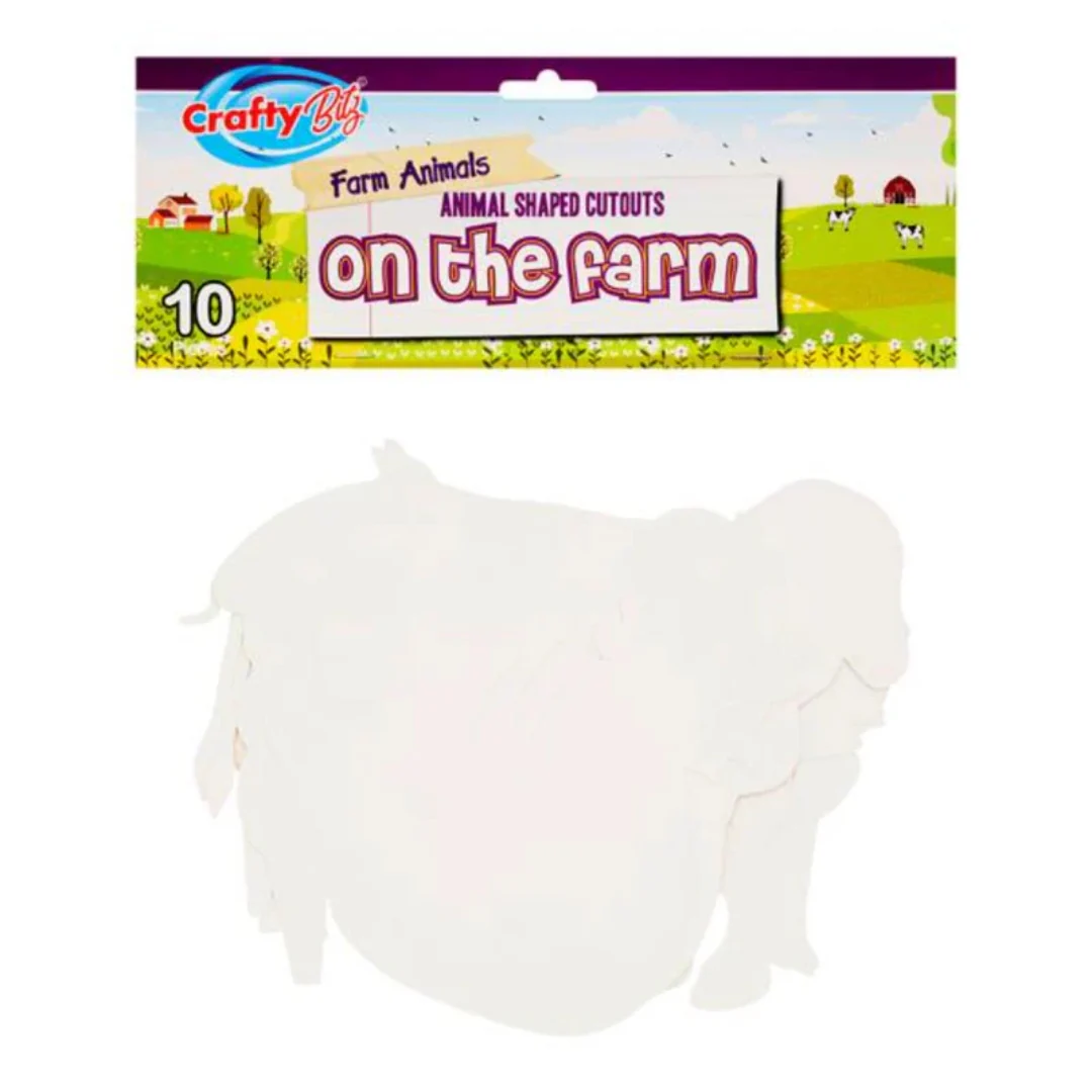 Crafty Bitz 10-Pack Farm Animal Cutouts