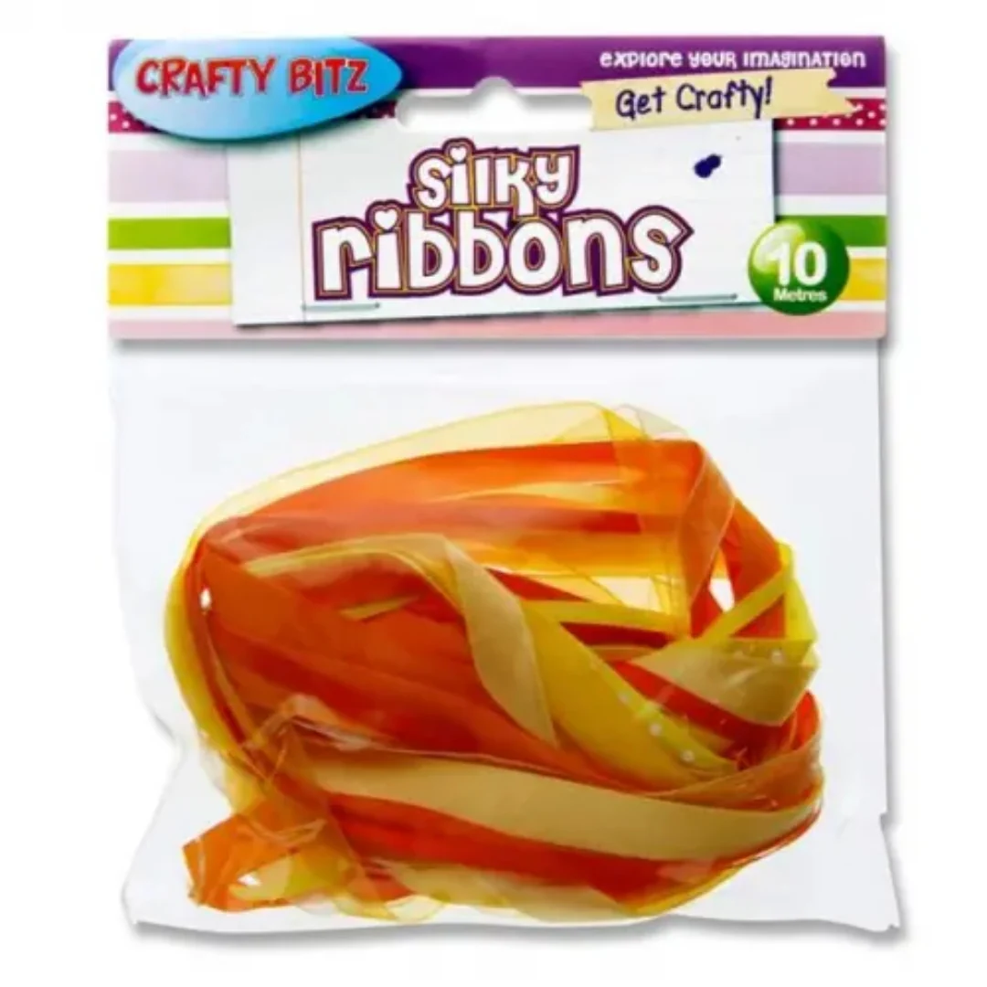 Crafty Bitz 10m Silky Ribbons 6 Assorted - Image 3