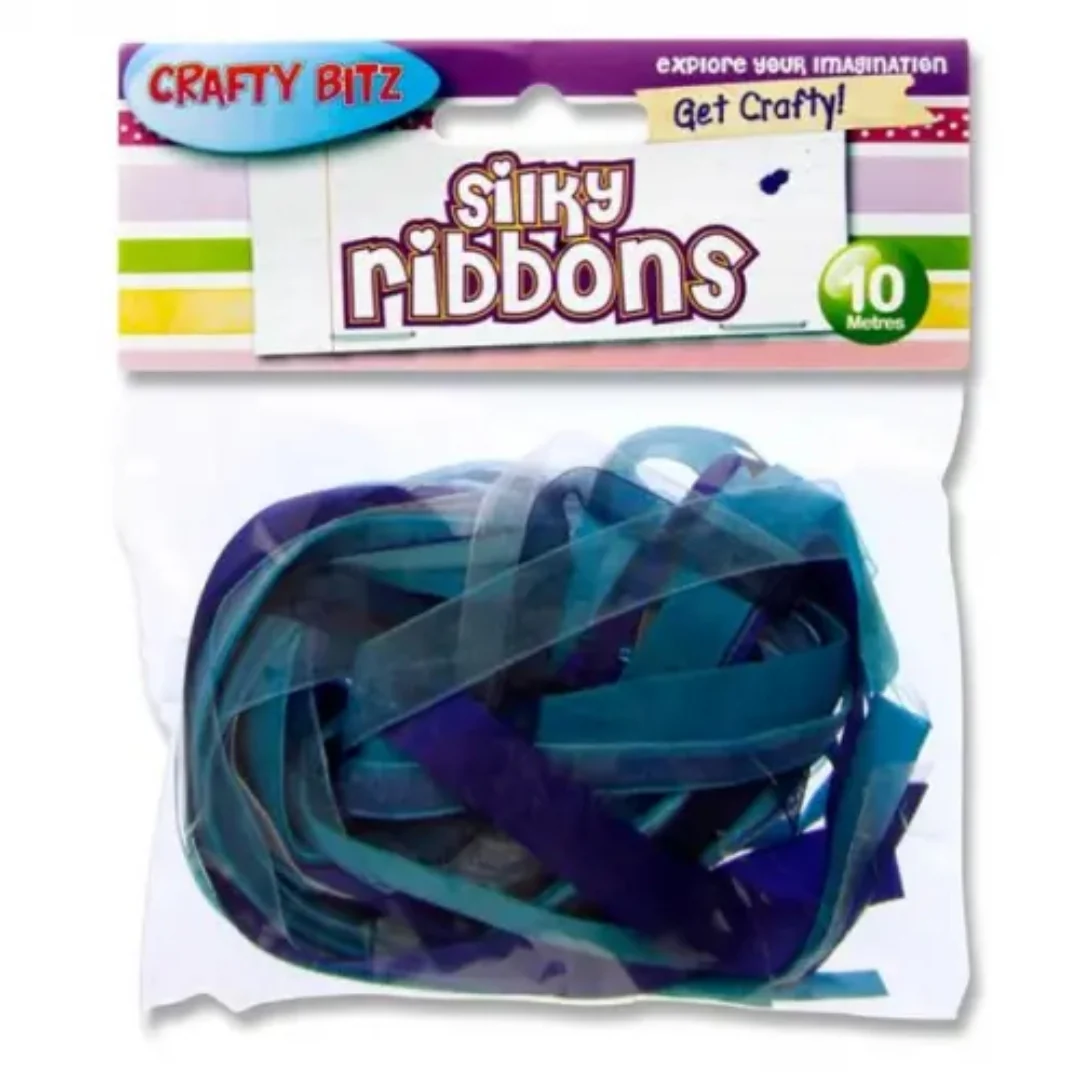Crafty Bitz 10m Silky Ribbons 6 Assorted - Image 6