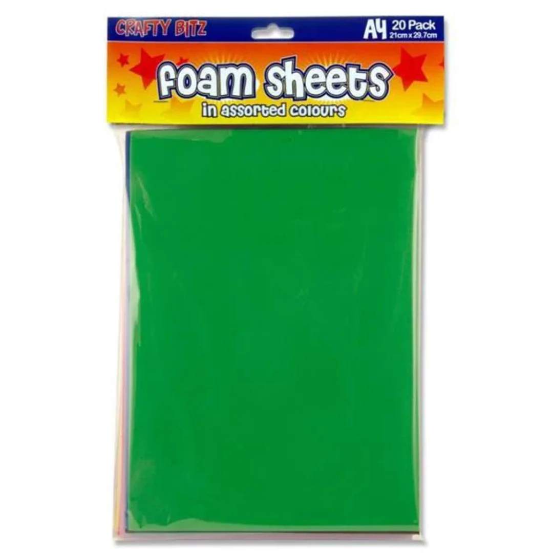 Crafty Bitz 20-Pack A4 Foam Sheets