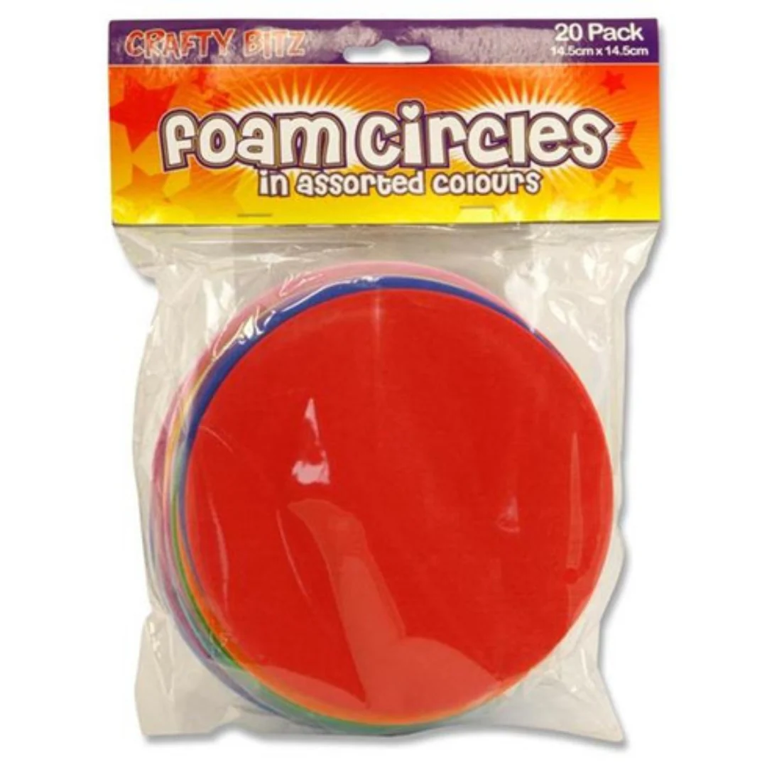 Crafty Bitz 20-Pack Circle Foam Sheets
