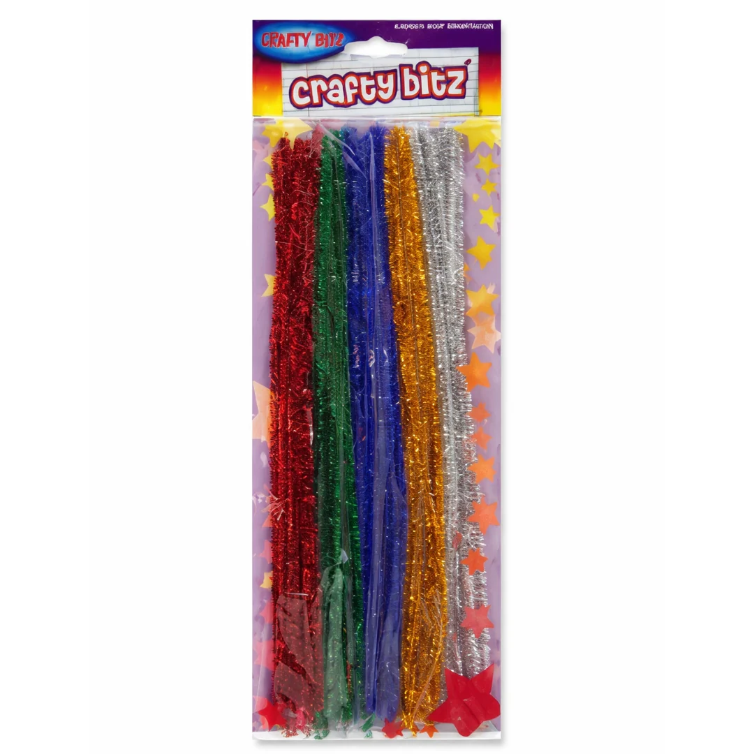 Crafty Bitz 30-Pack 12-Inch Glitter Pipe Cleaner Stems