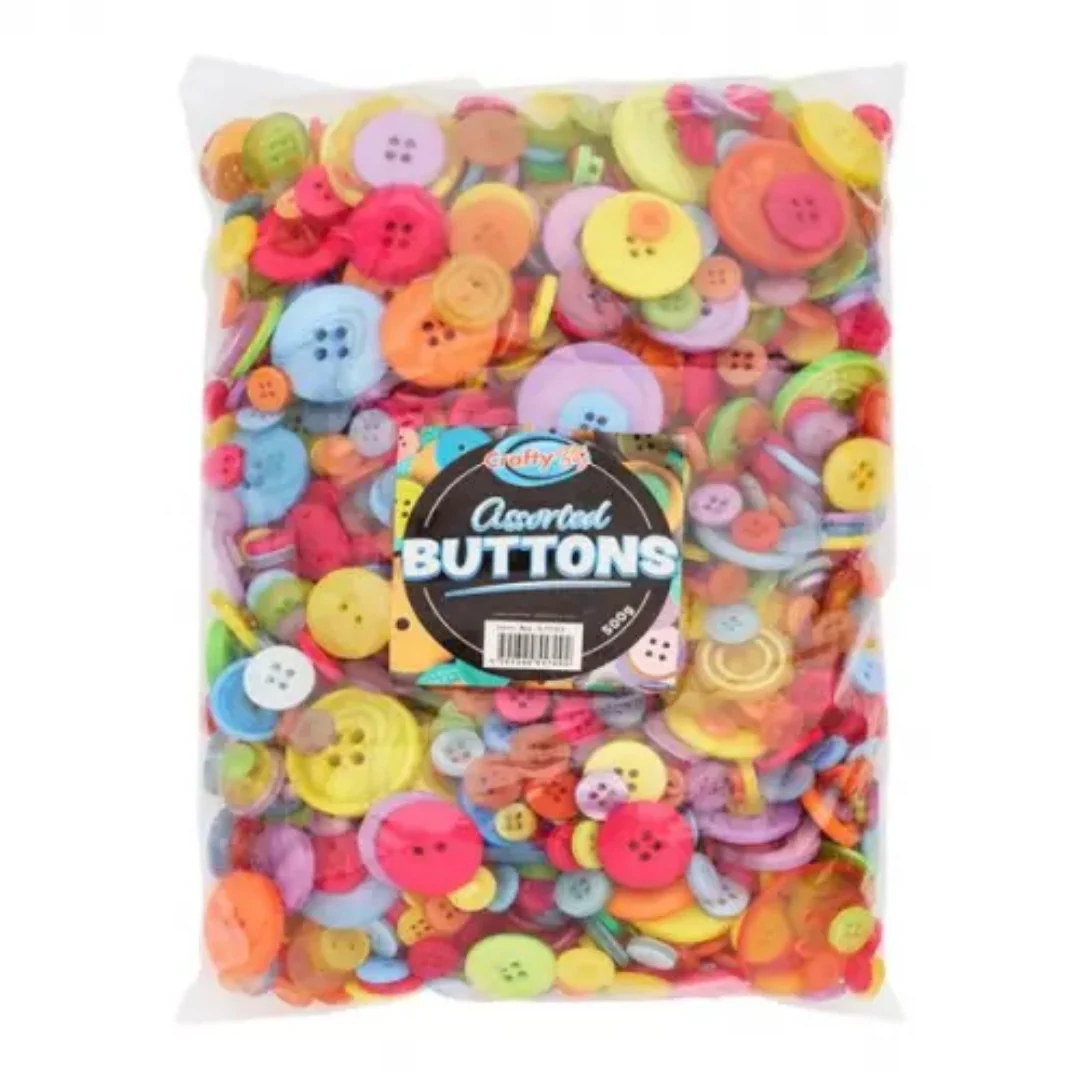 Crafty Bitz 500g Assorted Buttons