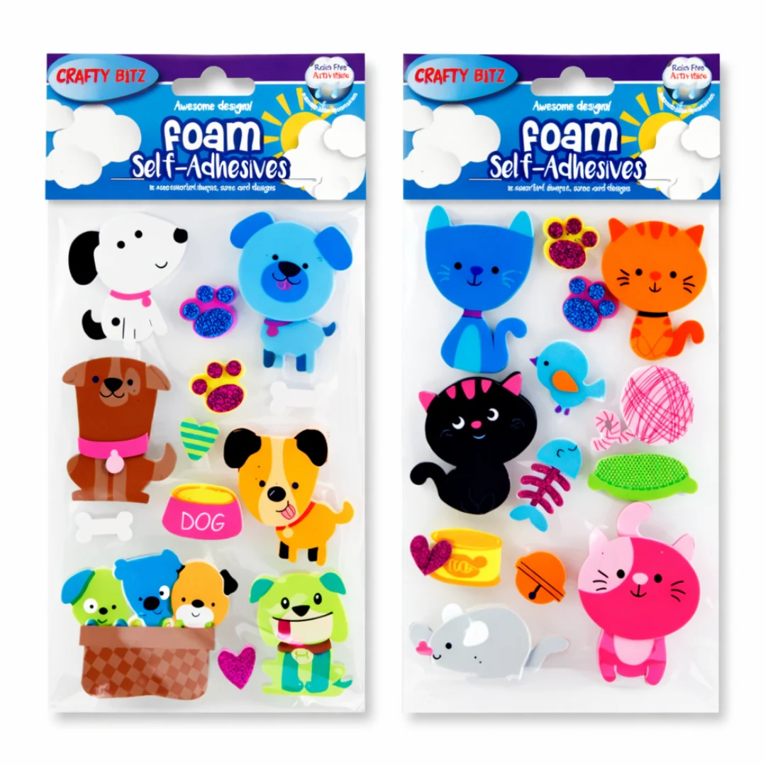 Crafty Bitz Assorted 3D Foam Stickers – My Pets