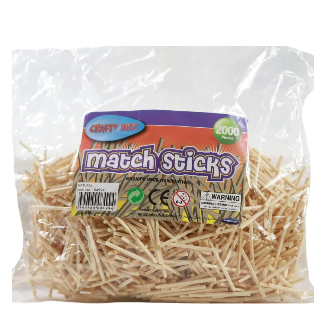 Crafty Bitz Natural Matchsticks 2000 Pack