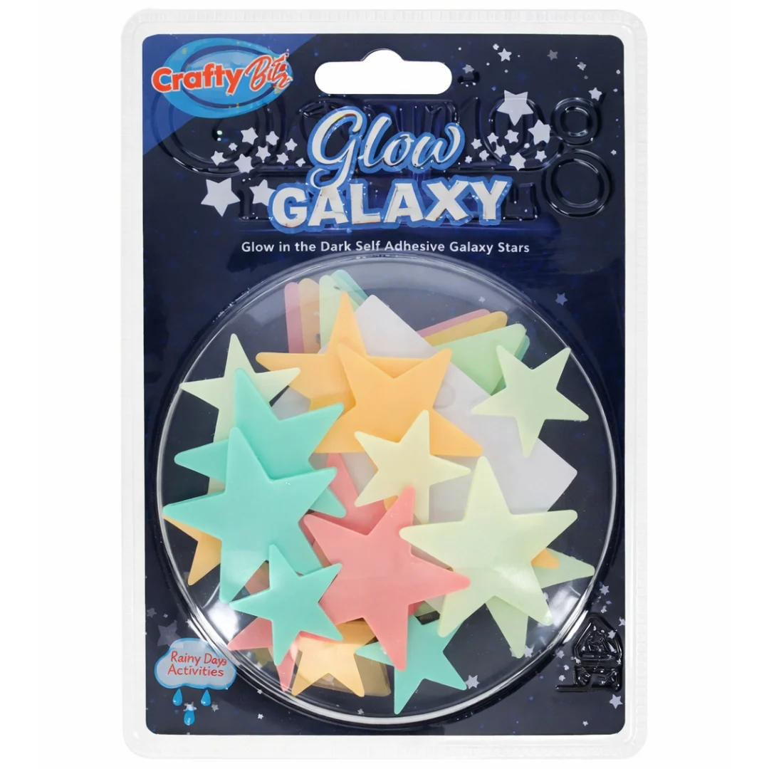 Crafty Bitz Glow-in-the-Dark Galaxy Star Stickers