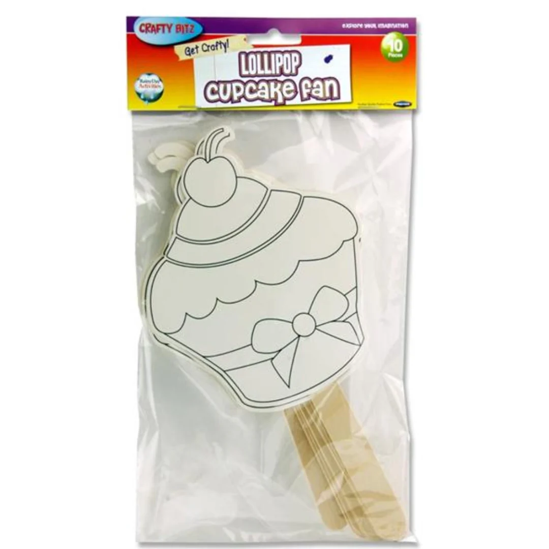 Crafty Bitz Pack of 10 Lollipop Cupcake Fans