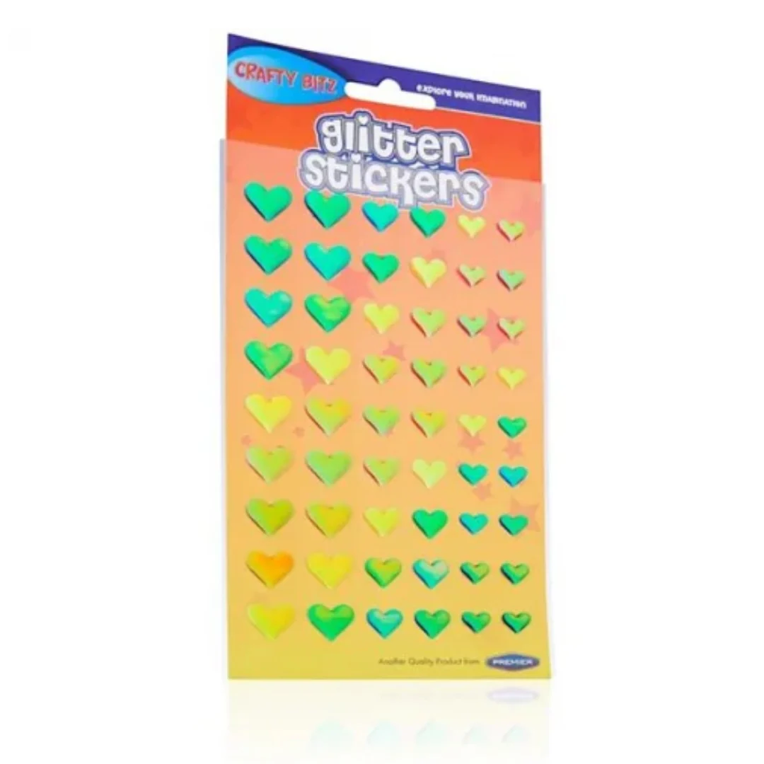 Crafty Bitz Pack of 54 Shimmer Stickers – 3 Assorted Designs - Image 2