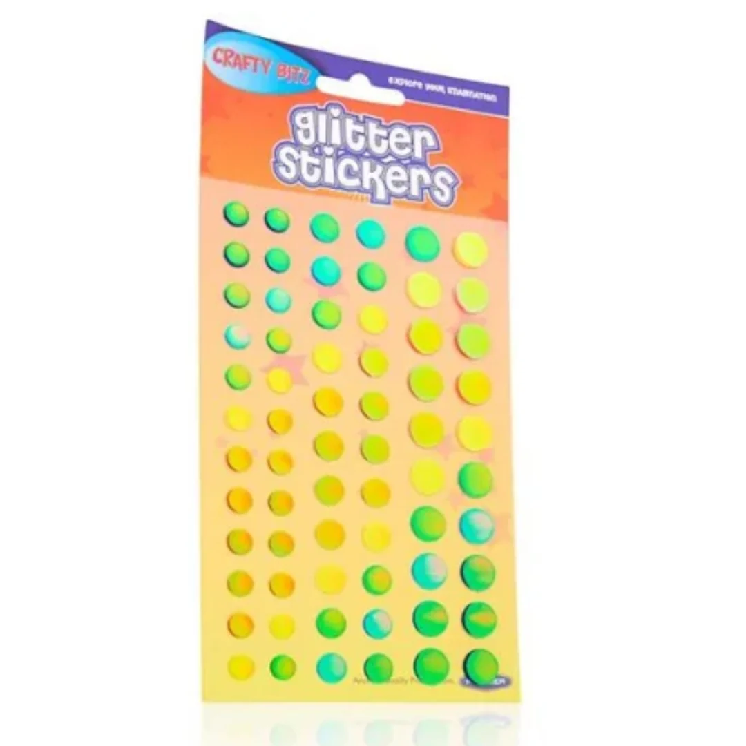 Crafty Bitz Pack of 54 Shimmer Stickers – 3 Assorted Designs - Image 3