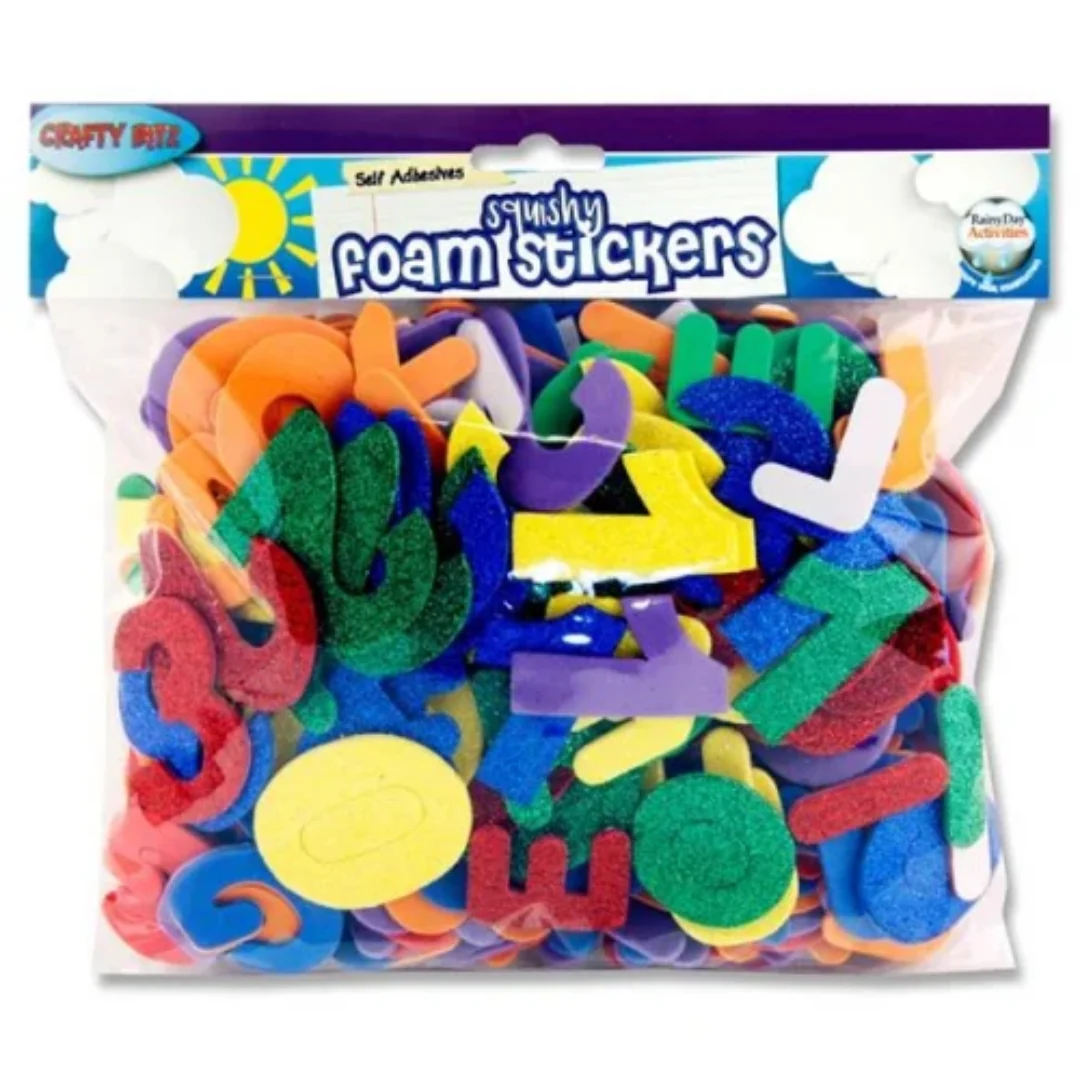 Crafty Bitz Squishy Foam Stickers Letters and Numbers