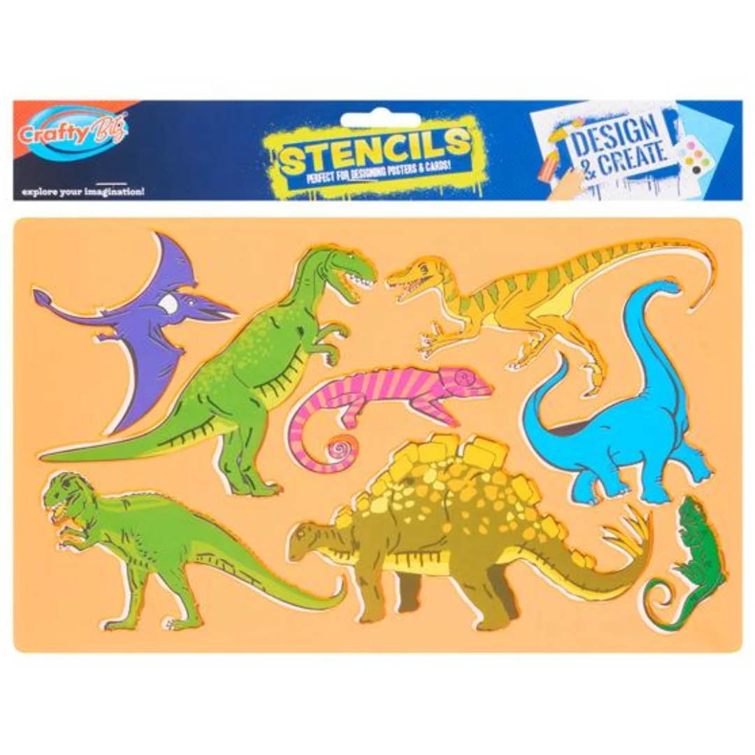 Crafty Bitz Stencil Dinosaur 185x265mm
