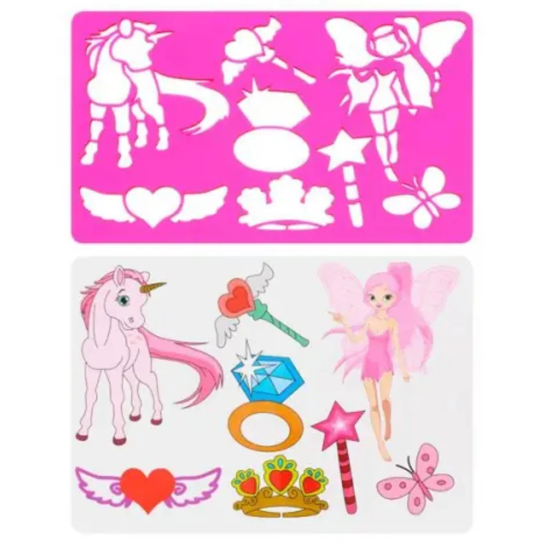 Crafty Bitz Stencil Unicorn and Fairy 185x265mm