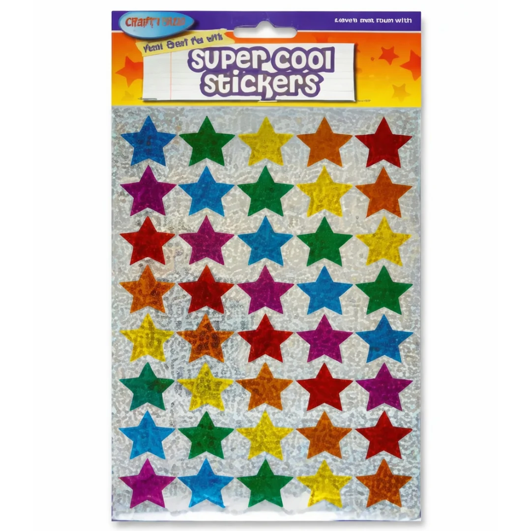 Crafty Bitz Super Cool Holographic Star Stickers