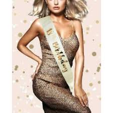 Cream & Gold 18th Birthday Sash