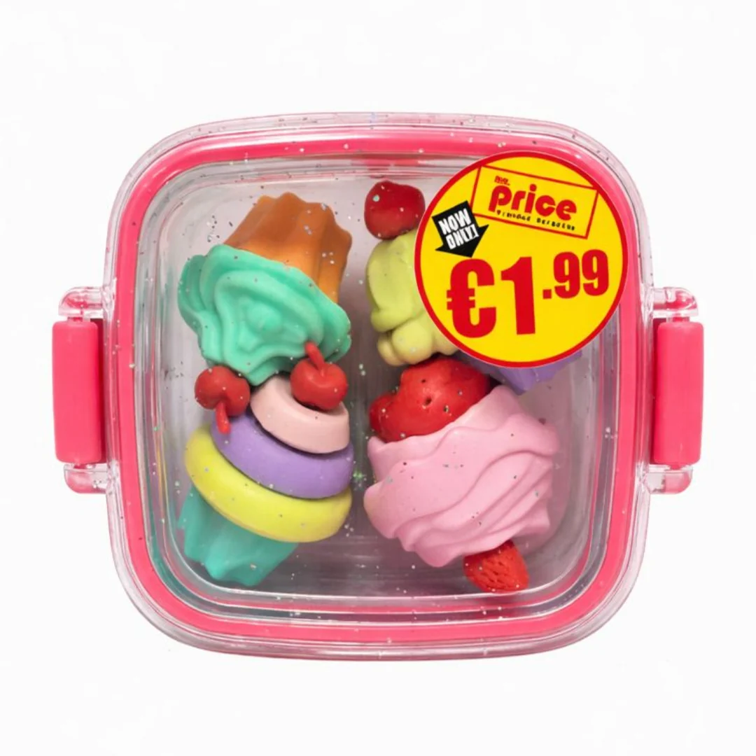 Cupcakes Sweets Eraser Set