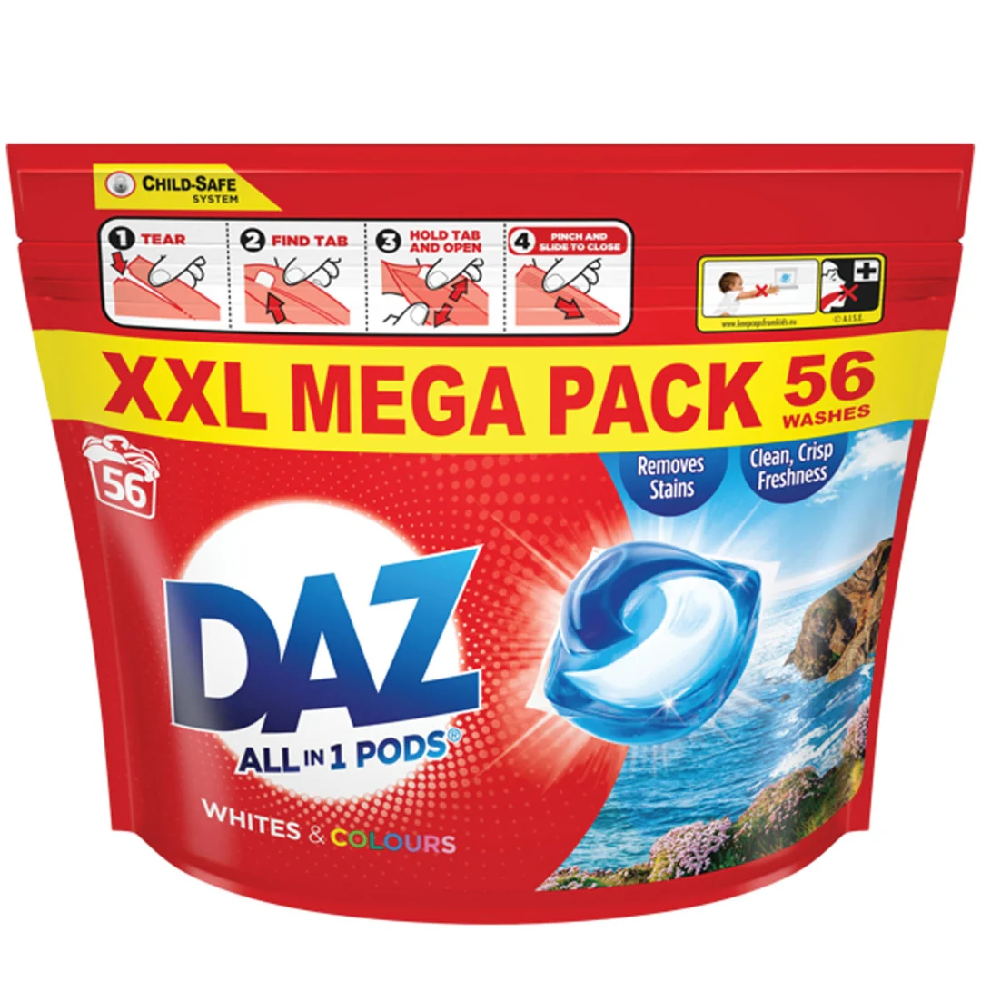 Daz Laundry Detergent Pods 56W