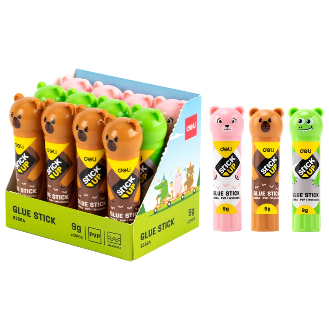 Deli Glue Stick 9g Assorted