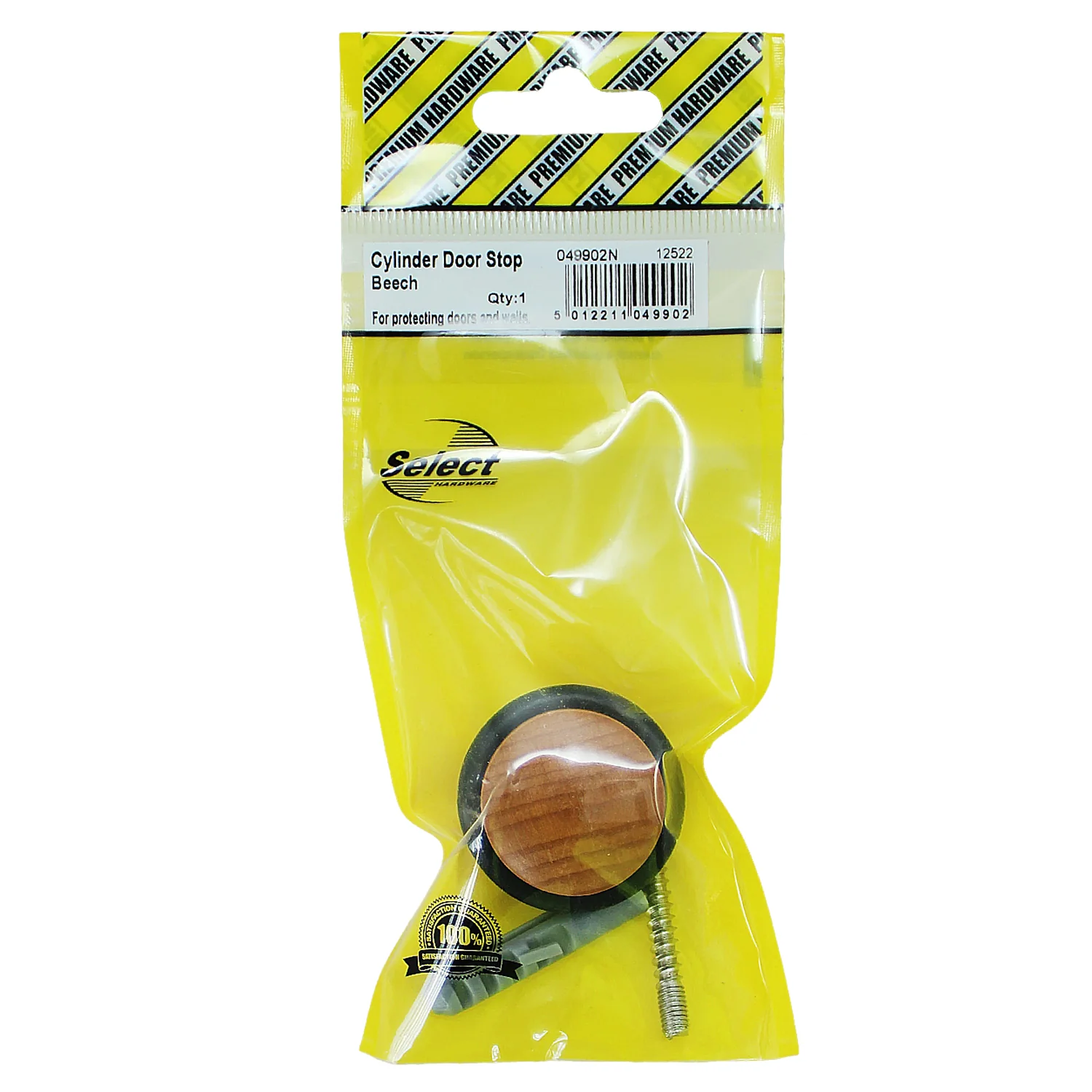 Door Stop Cylinder – Beech Wood Finish
