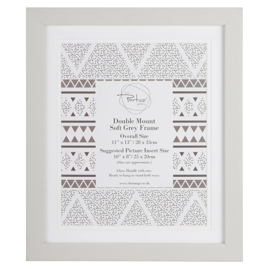 Double Mount Frame White – 11x13 Inches