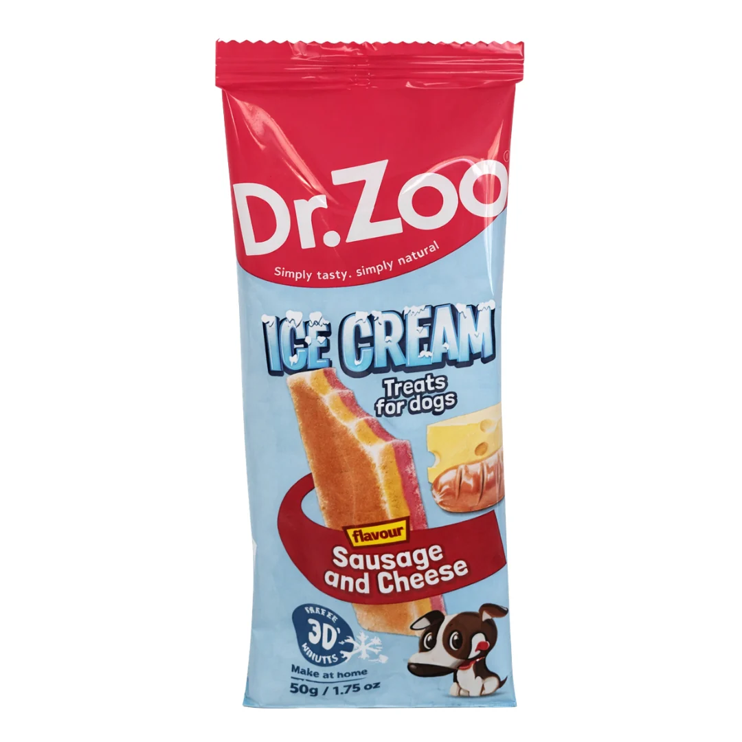 Dr Zoo Dog Ice Cream Sausage & Cheese 50g