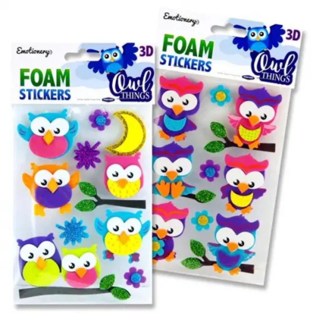 Emotionery 3D Foam Stickers Owl Things Assorted