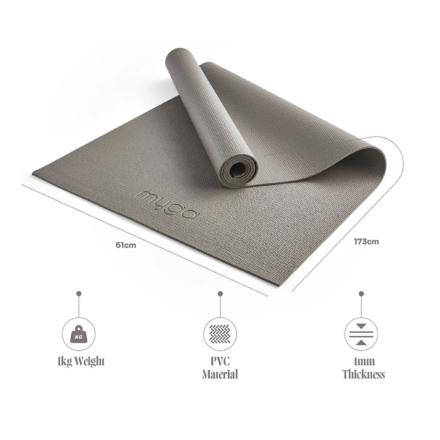 Entry Level Yoga Mat by Myga – Wood - Image 2