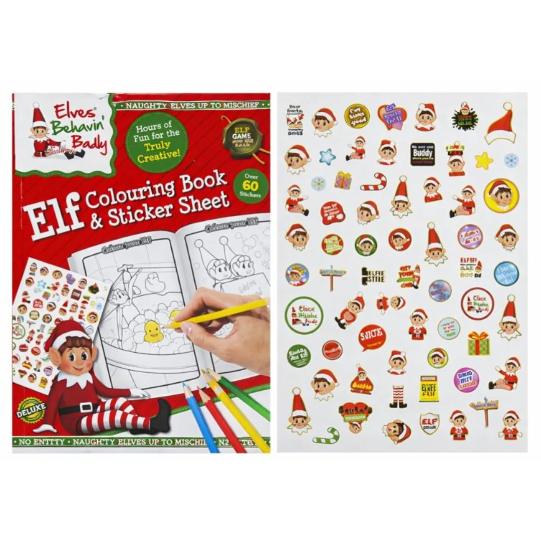Extra Large Elf Colouring Book