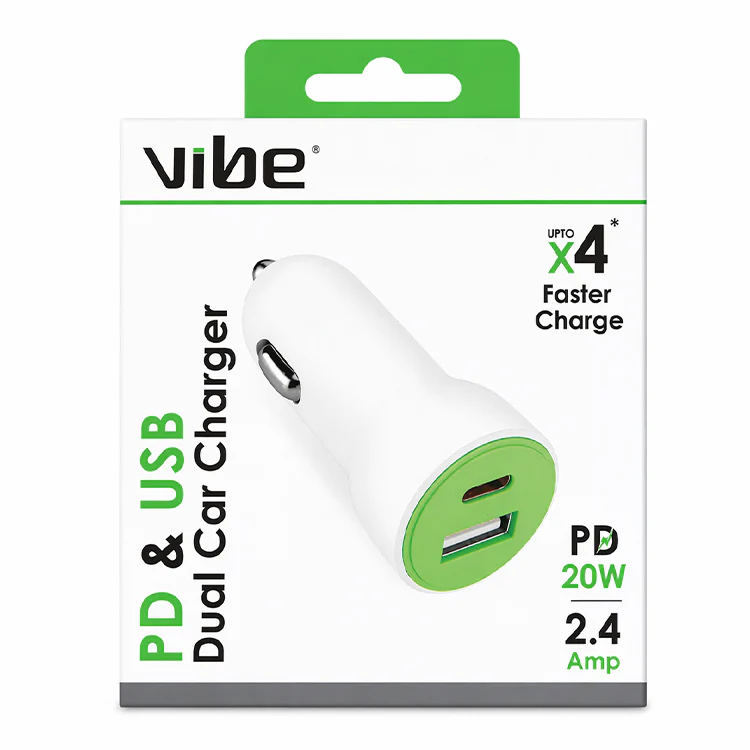 Fast Charge Dual PD & USB Car Charger