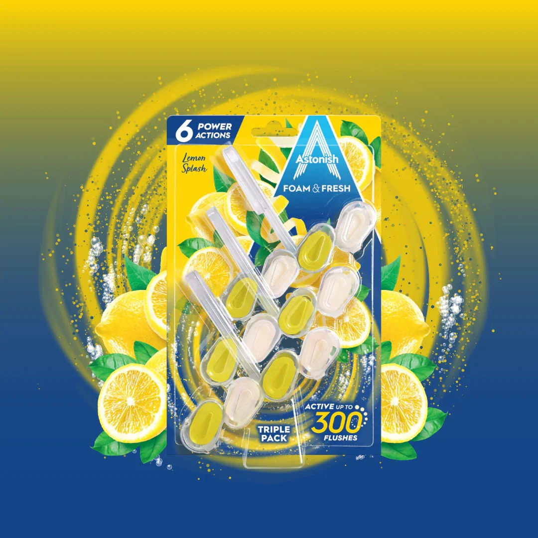 Foam & Fresh Lemon Splash 3 Pack by Astonish