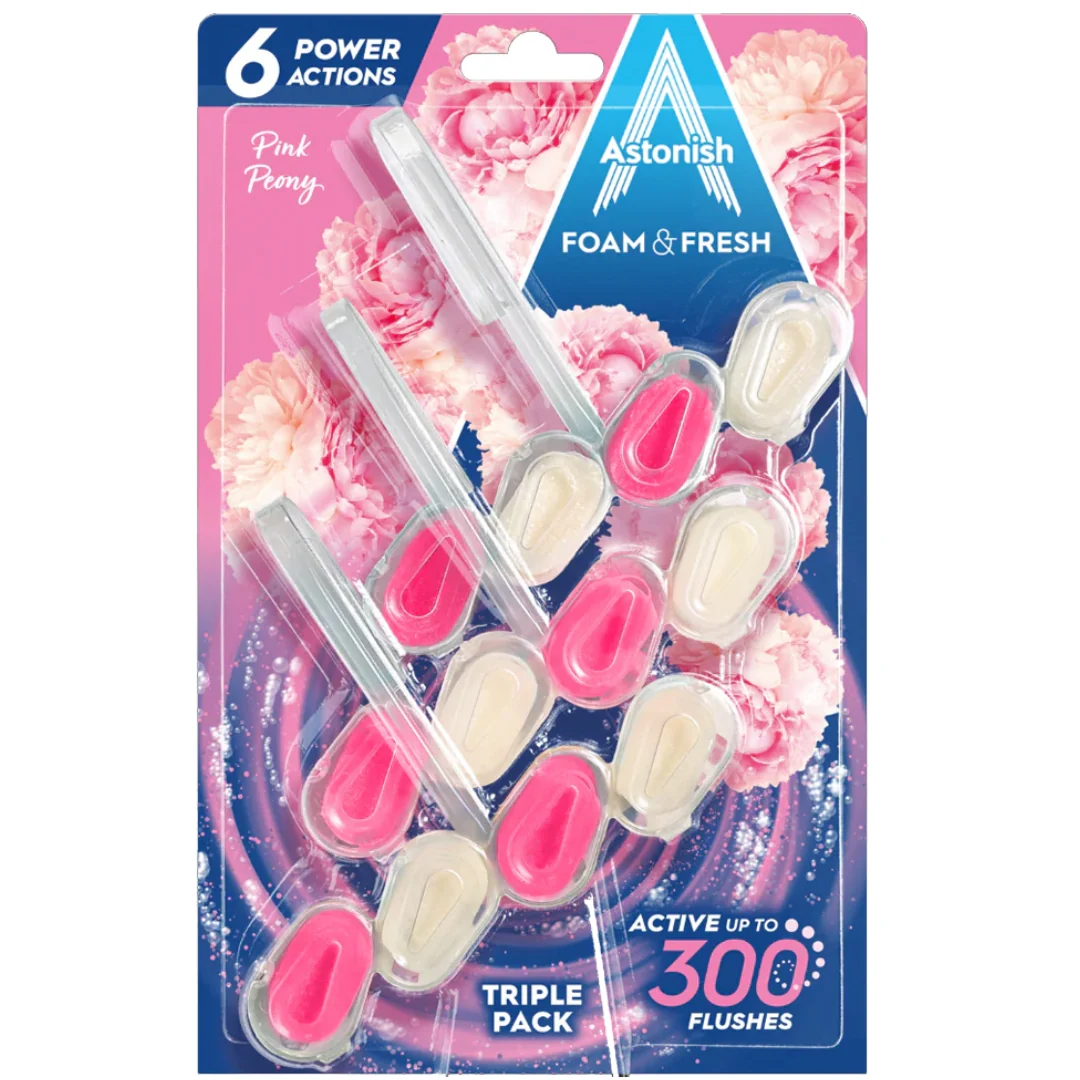 Foam & Fresh Pink Peony 3-Pack by Astonish