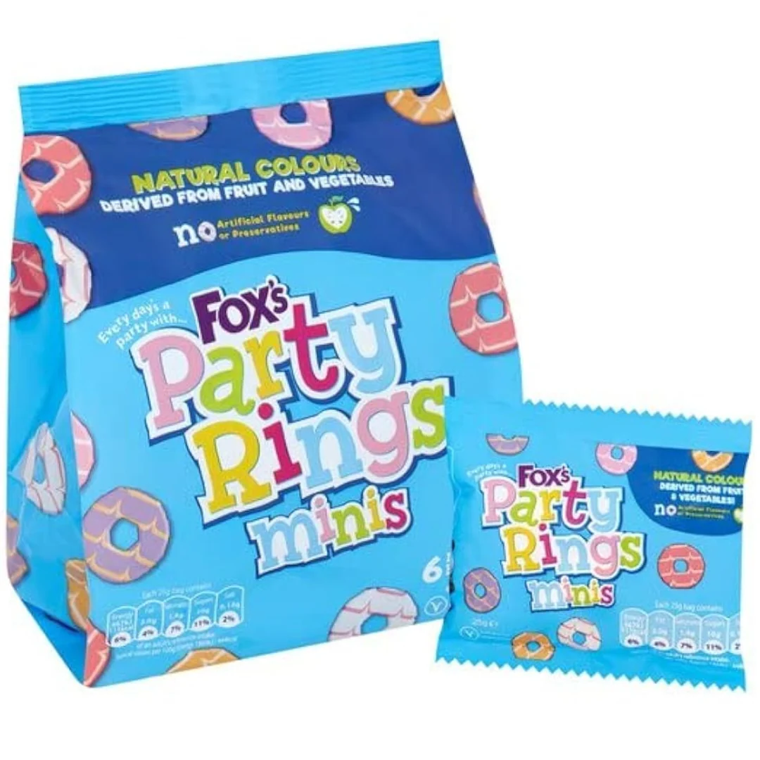 Fox’s Mini Party Rings 6PK 126g