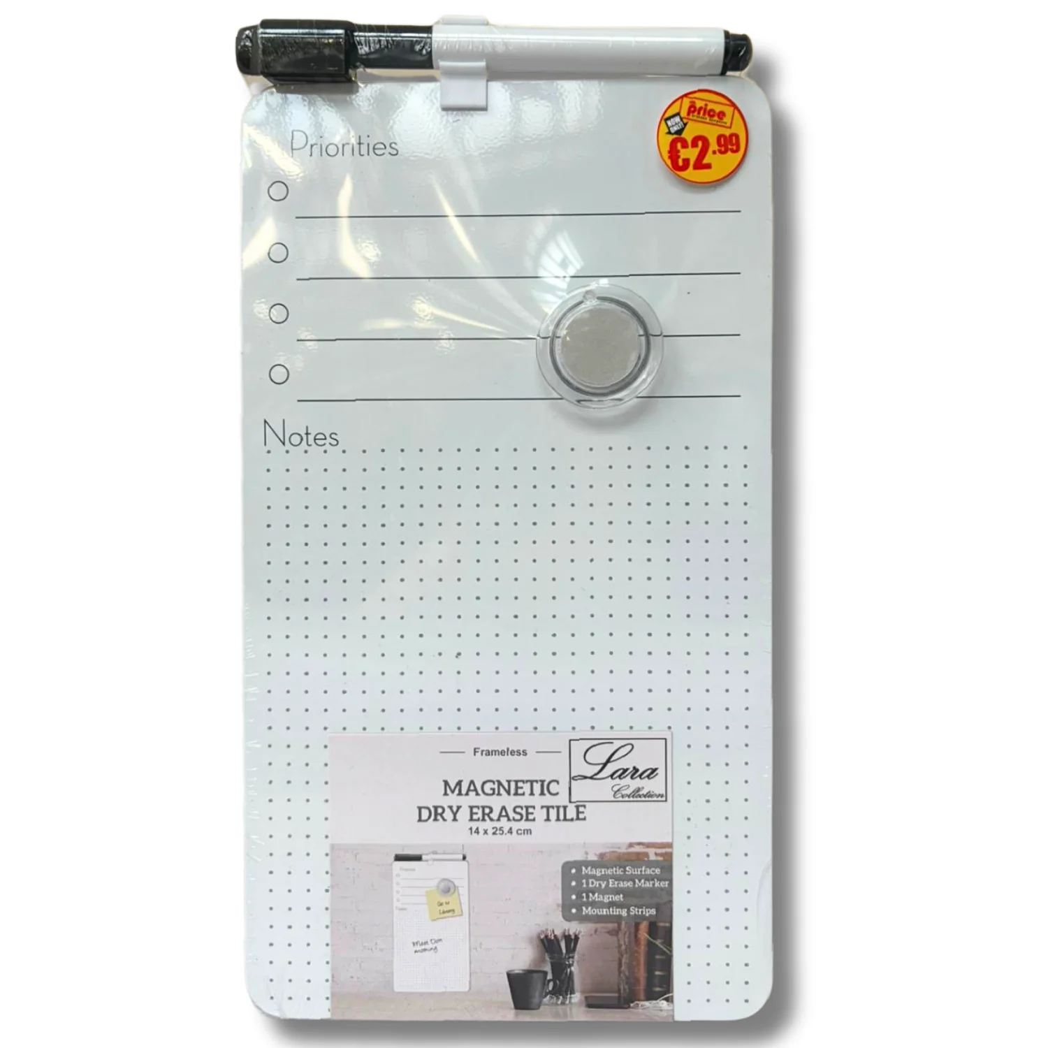 Frameless Magnetic Dry Erase Board