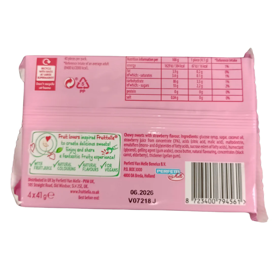 Fruit-tella Strawberry 4-Pack x 41g - Image 2