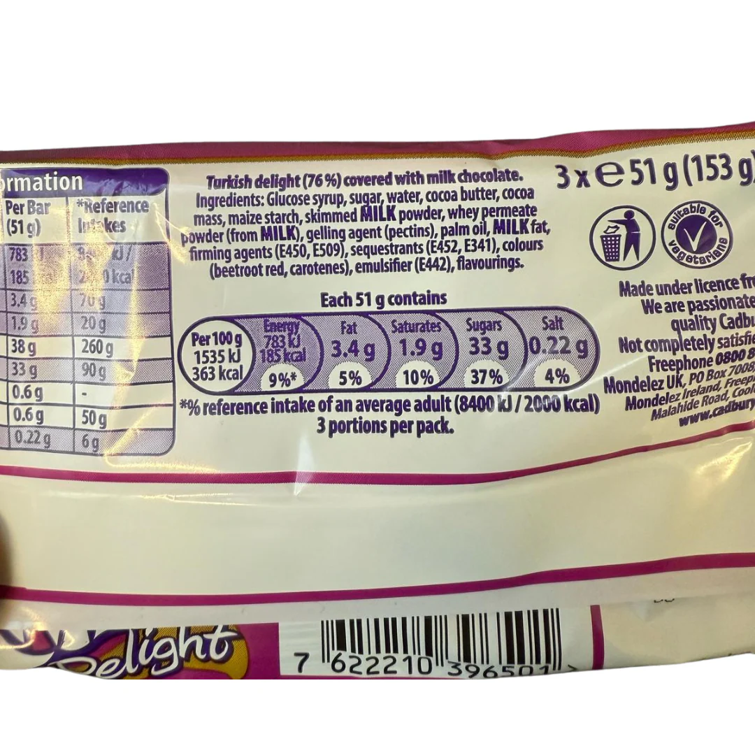 Fry's Turkish Delight 3pk 153g - Image 2