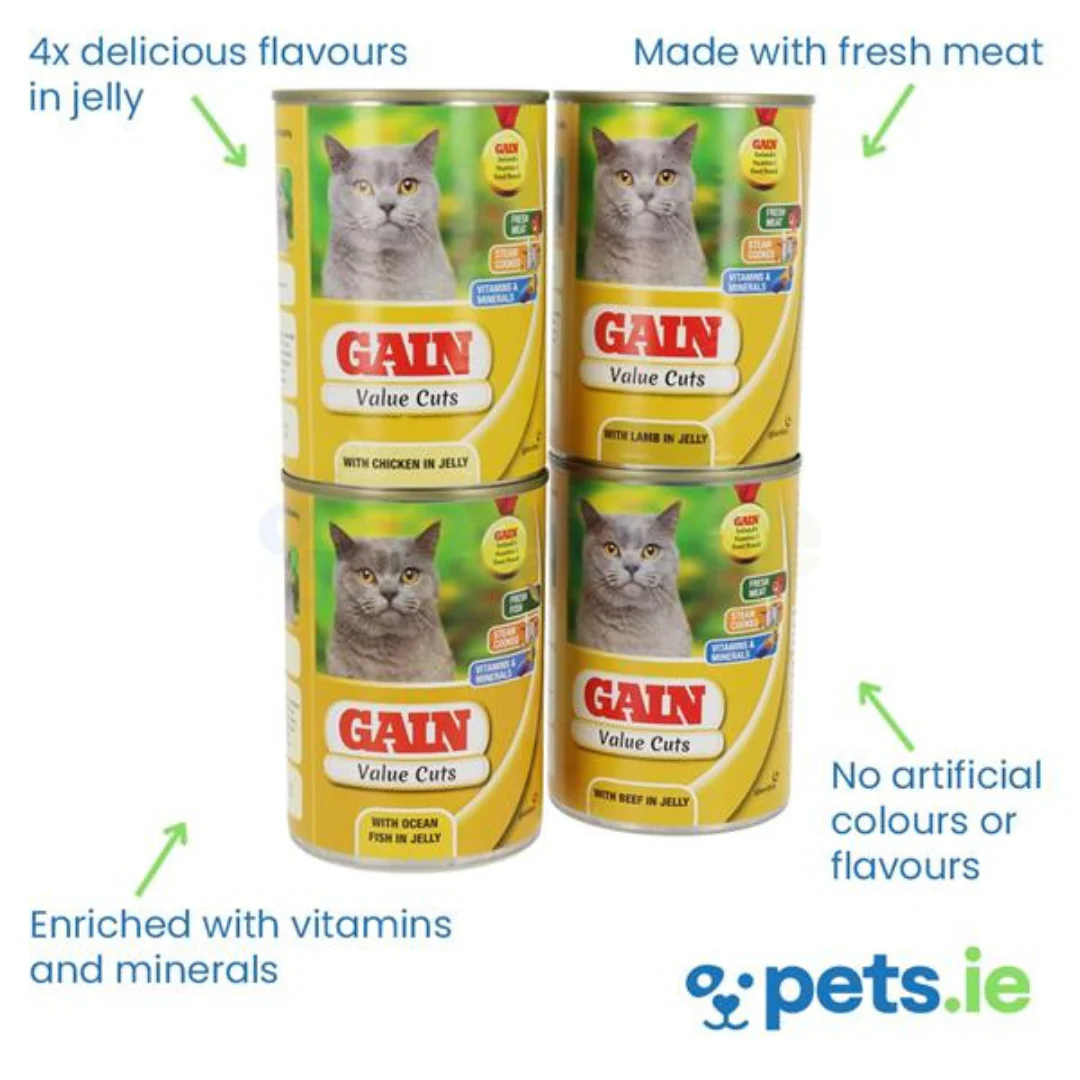 Gain Cat Value Cuts in Jelly (12 x 400g) - Image 4