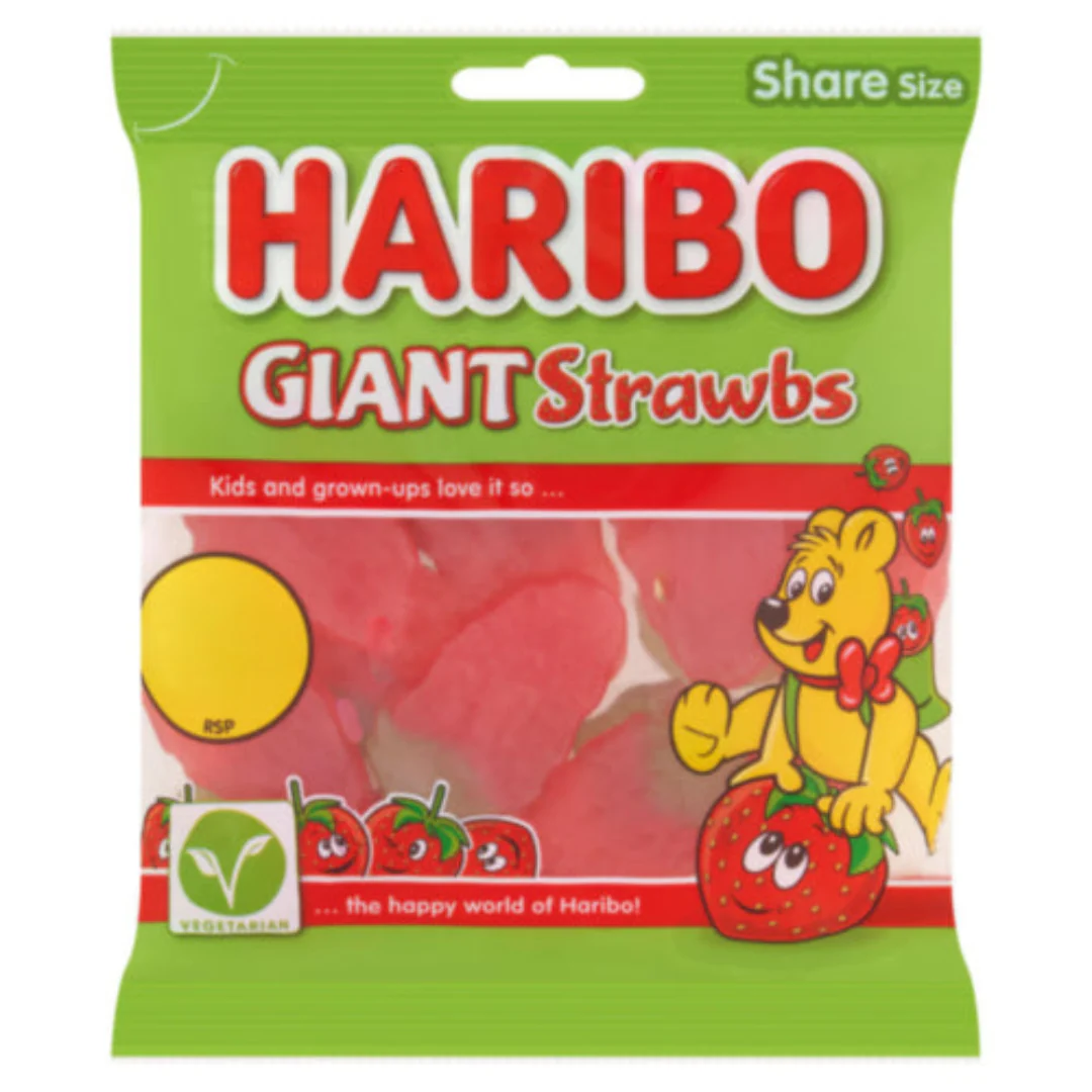 Giant Strawbs 140g by Haribo