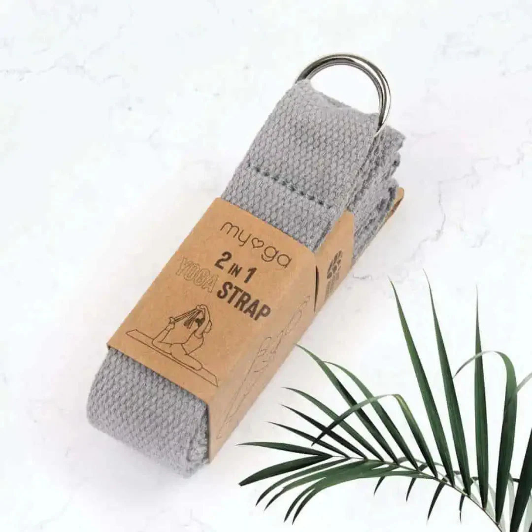 Myga Grey Yoga Strap - Image 3