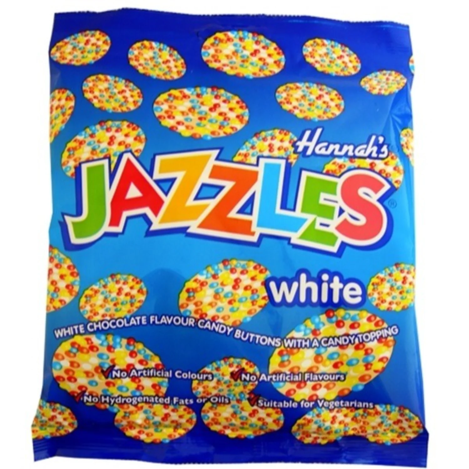 Hannah’s White Chocolate Jazzles – 140g