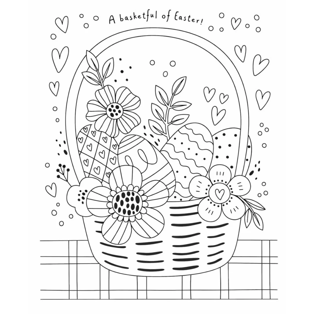 Happy Hoppy Easter Colouring Book - Image 2