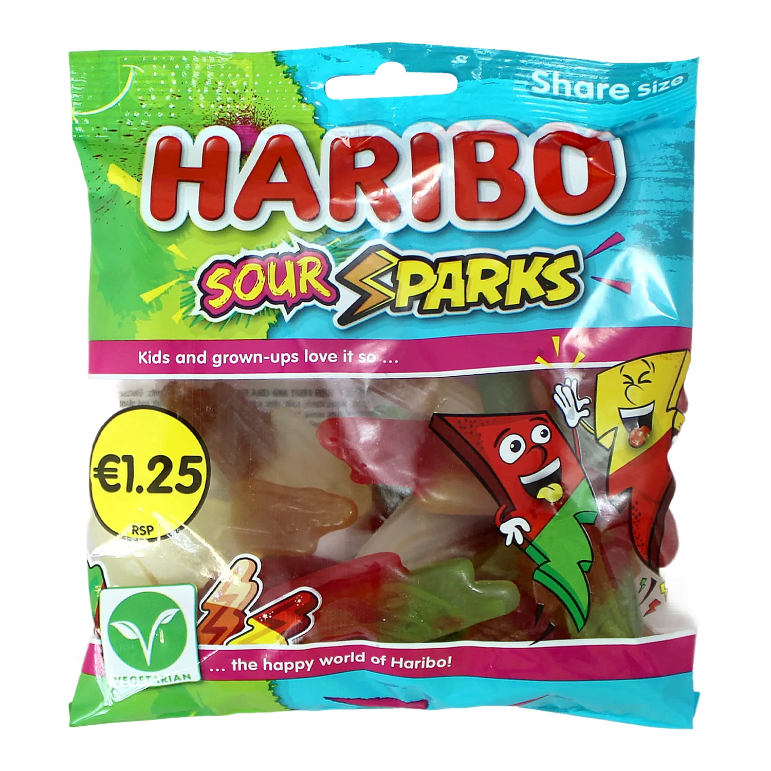 Haribo Sour Sparks Gummy Sweets – 140g