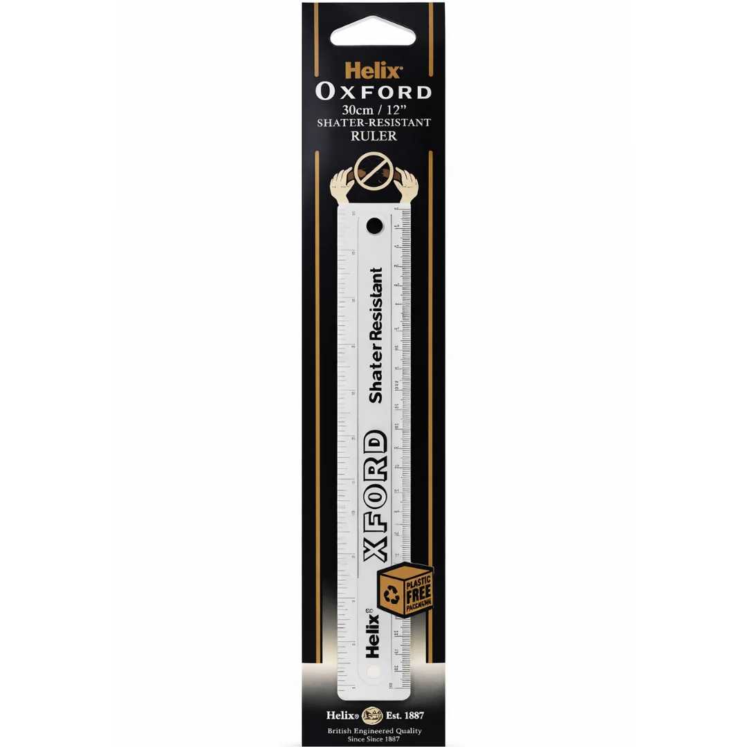 Helix Oxford Shatterproof Ruler 30cm / 12"