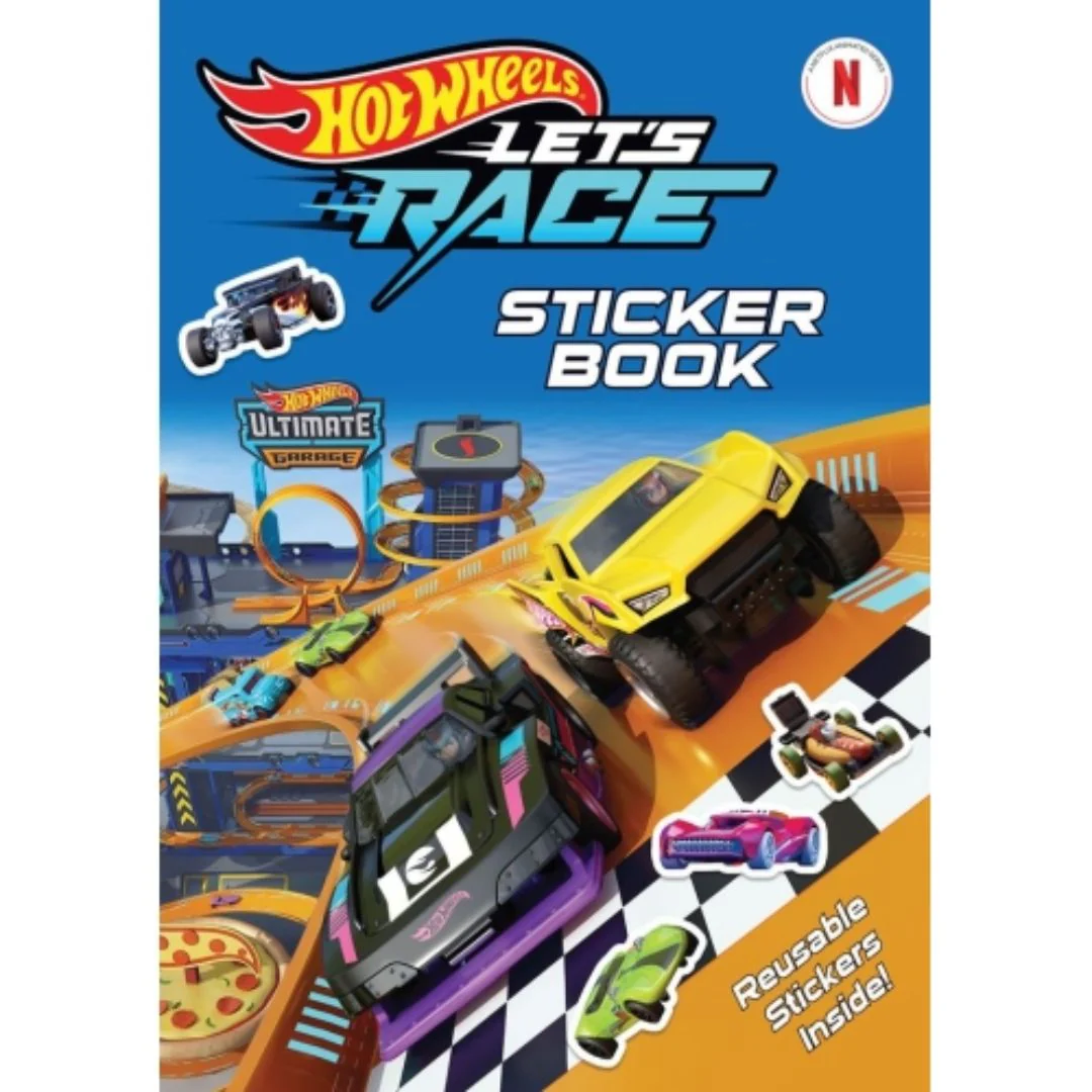 Hot Wheels Let’s Race Sticker Book - Kids Activity Book with Reusable Stickers