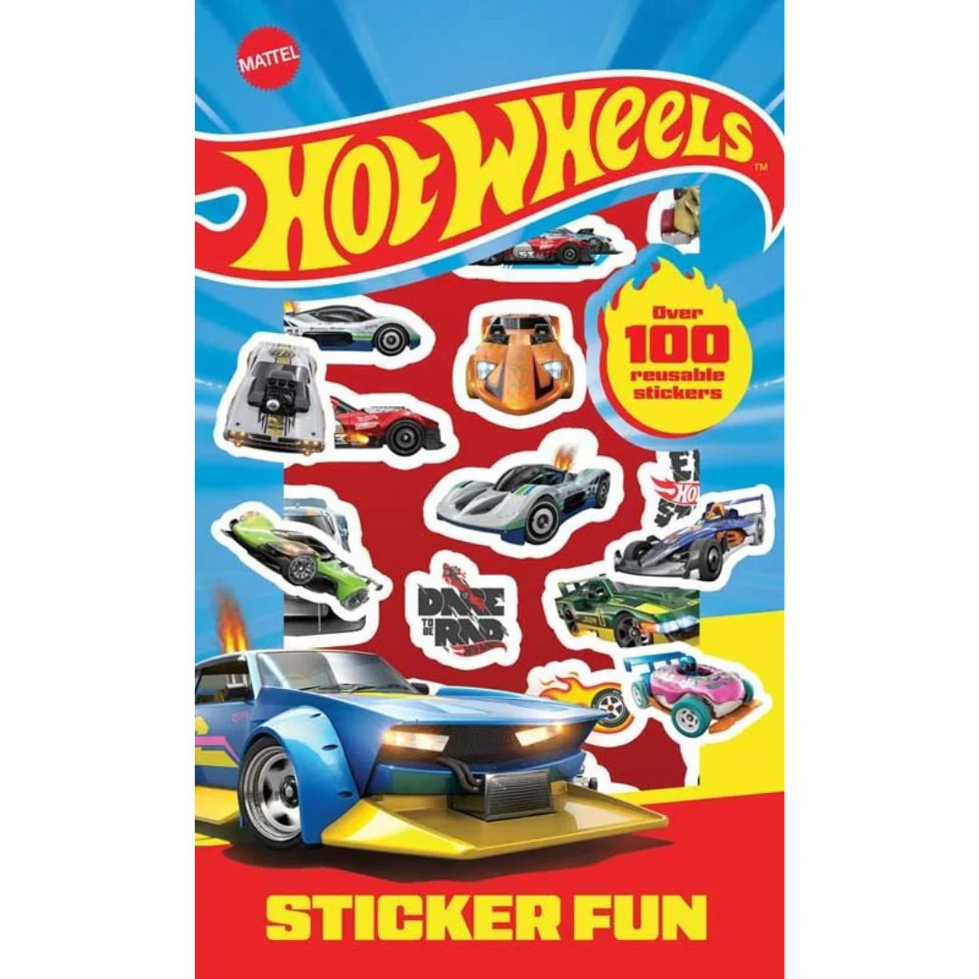 Hot Wheels Sticker Fun Book - Kids Activity Sticker Book with 100+ Reusable Stickers