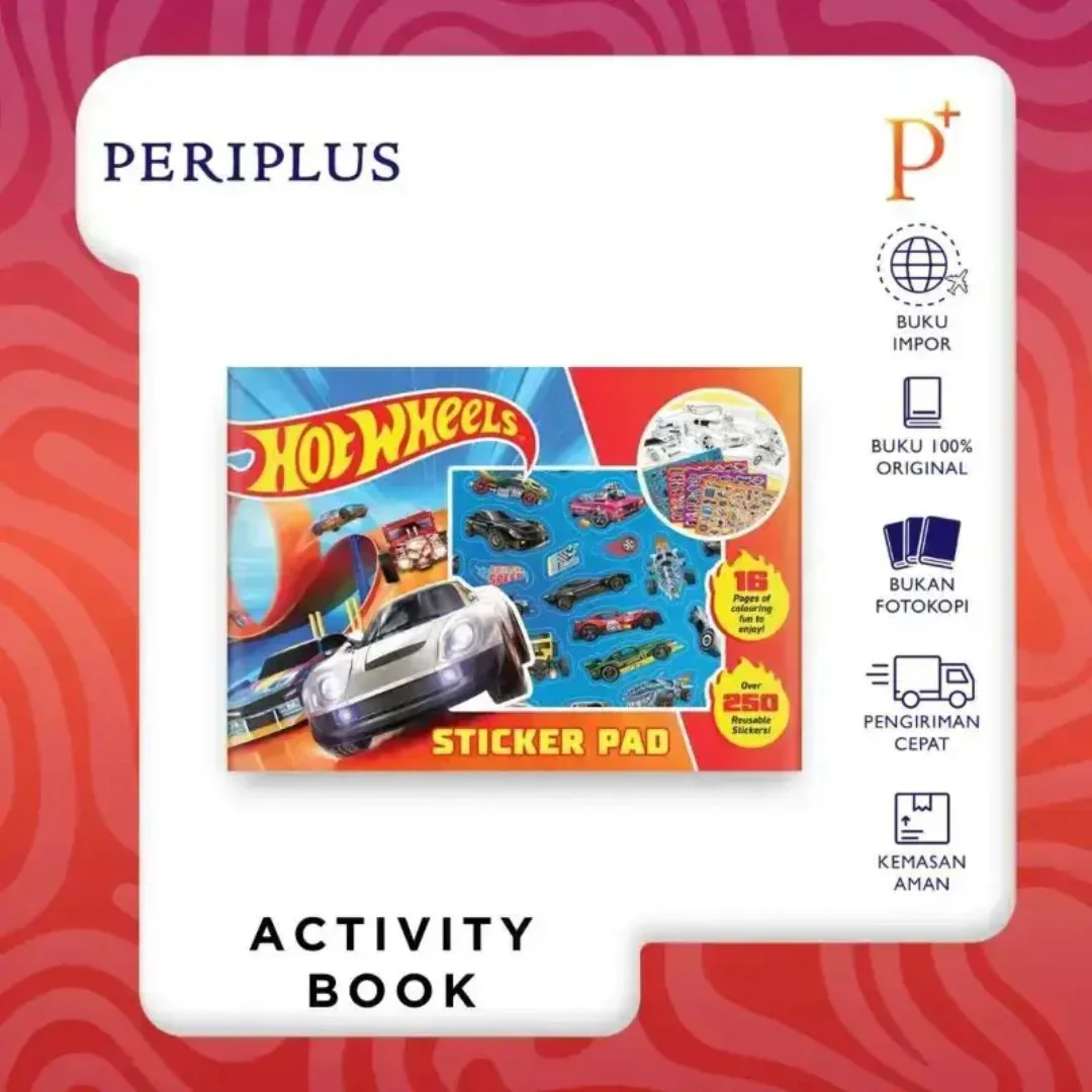 Hot Wheels Sticker Pad Activity Book with Reusable Stickers