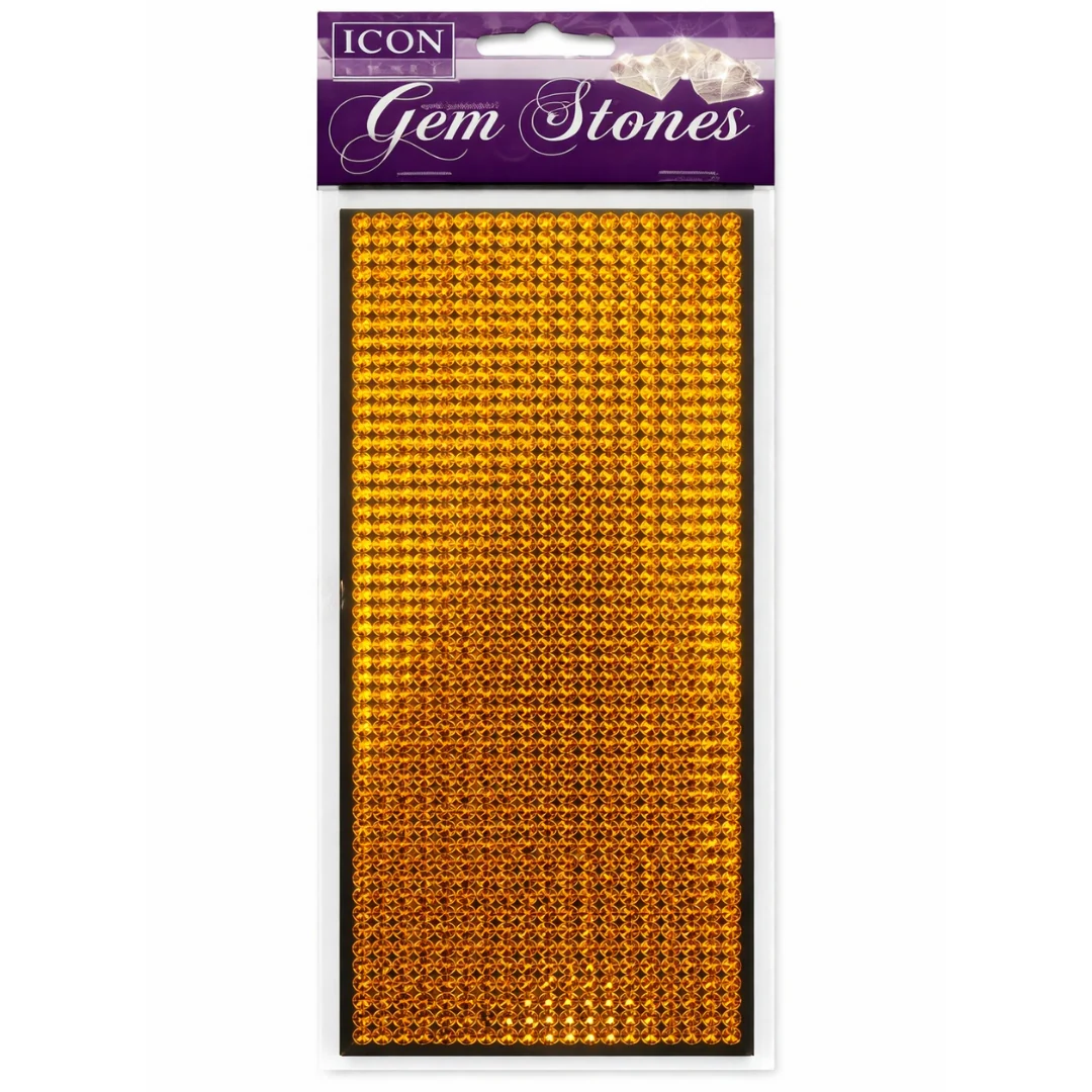Icon Craft 1000-Pack Self-Adhesive Gold Gem Stones