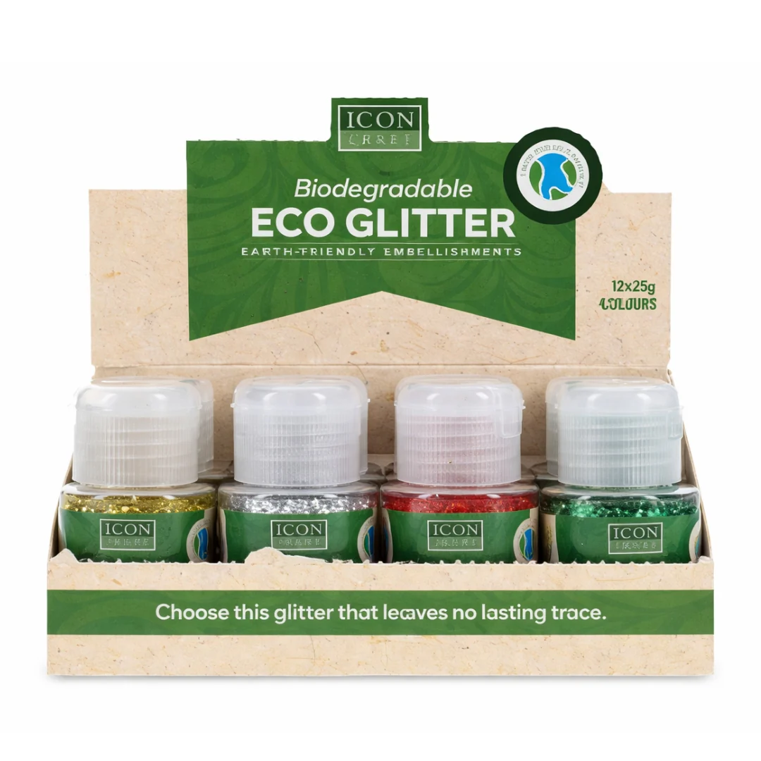 Icon Craft 12-Pack Biodegradable Glitter 25g