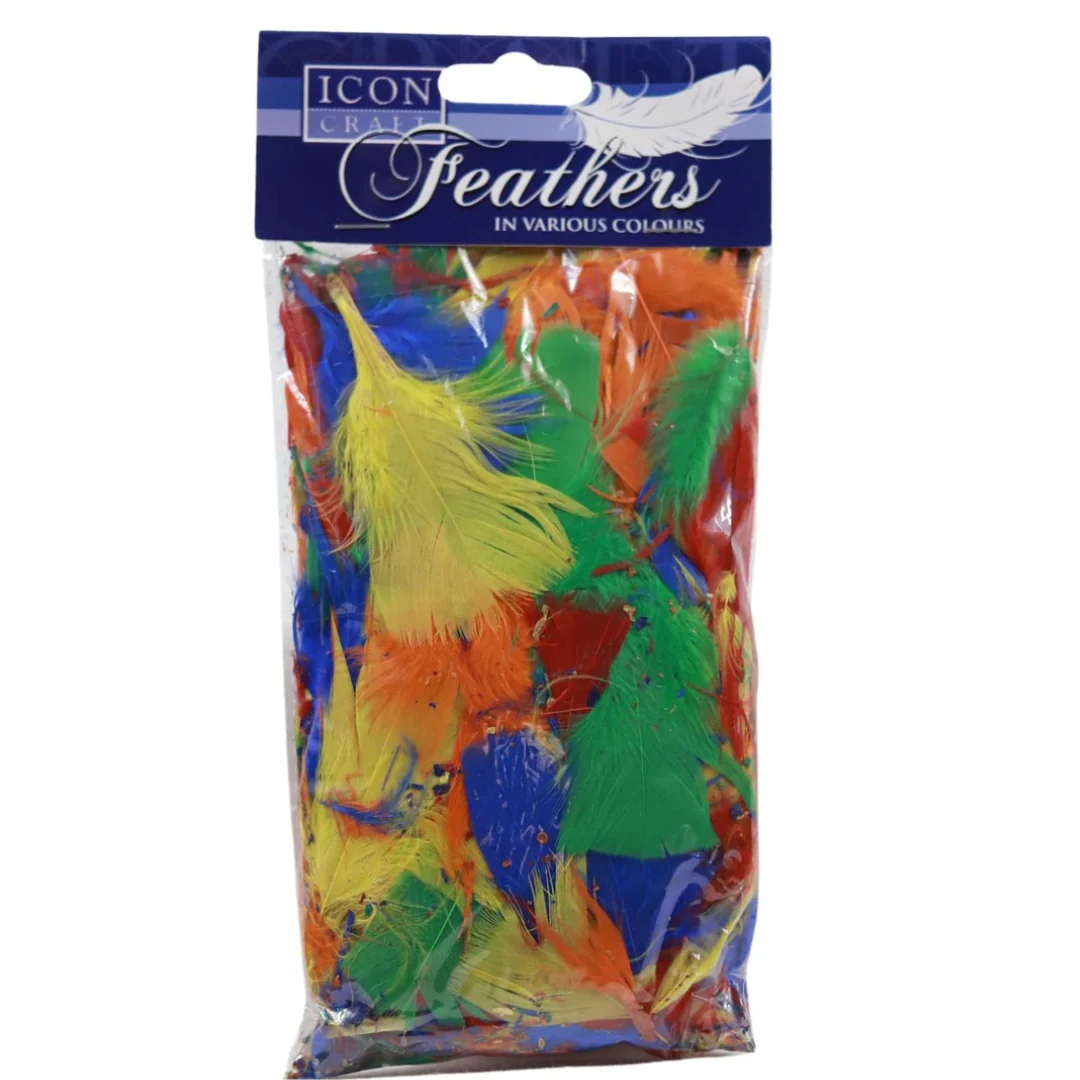 Icon Craft 18g Bag of Bold Coloured Feathers