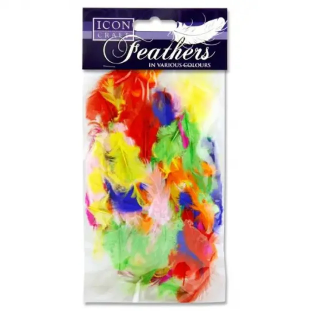 Icon Craft 7g Bag of Bright Coloured Feathers
