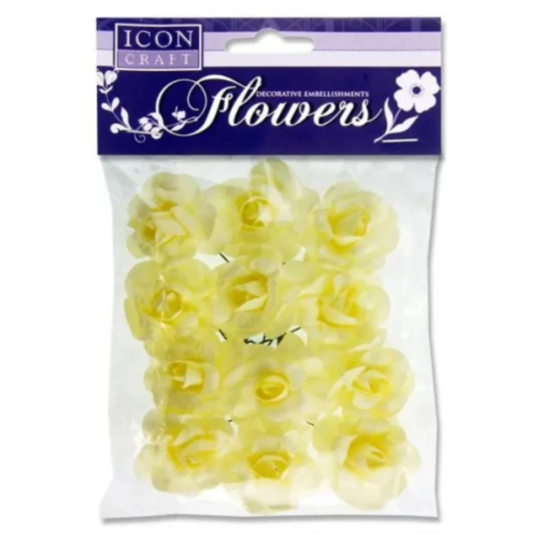 Icon Craft Assorted Paper Flowers Pack – 12 Pieces - Image 4