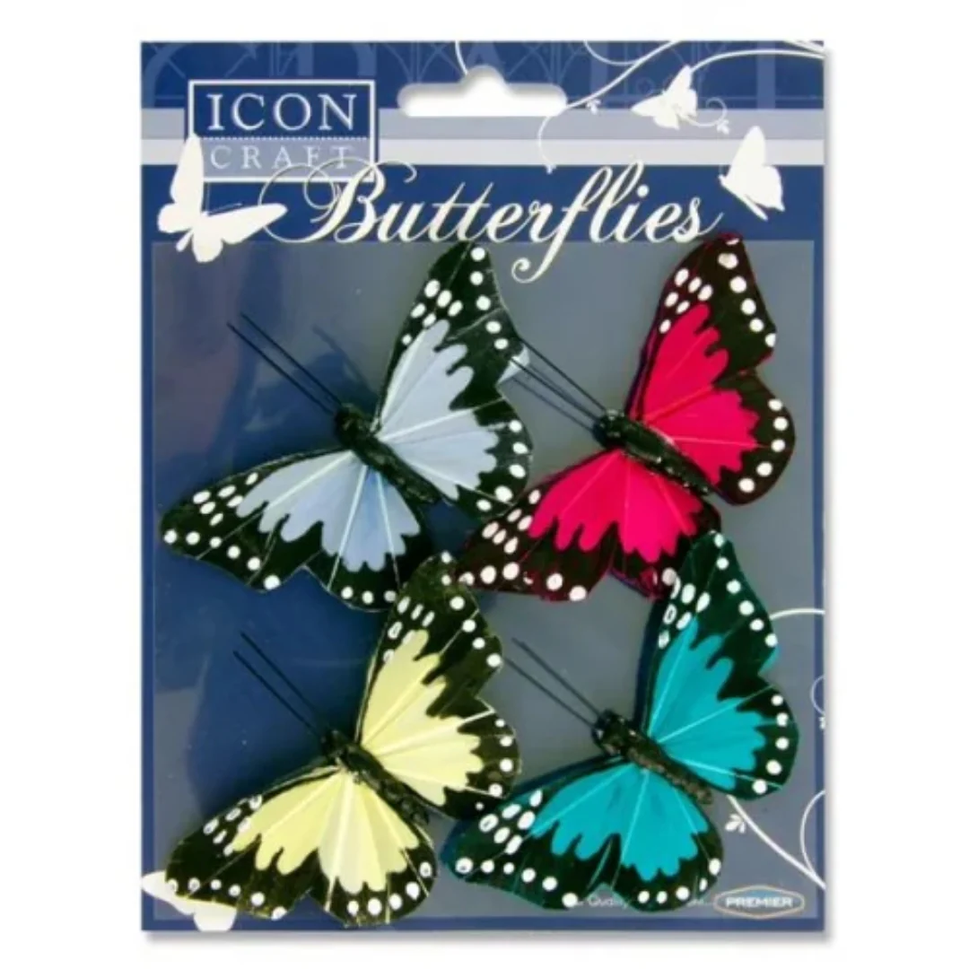 Icon Craft Butterfly Embellishments Pack of 4